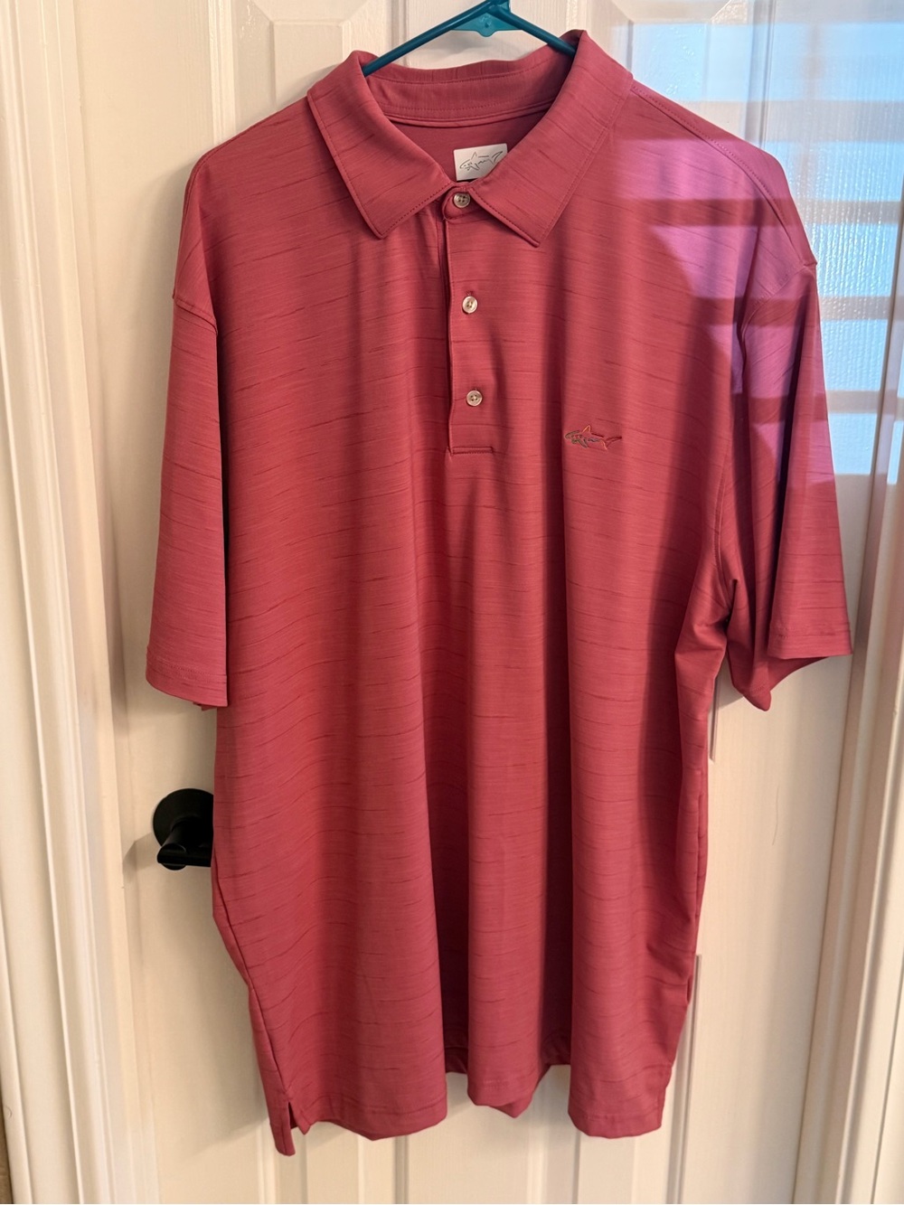 Greg Norman Collection Short Sleeve Polo in Coral